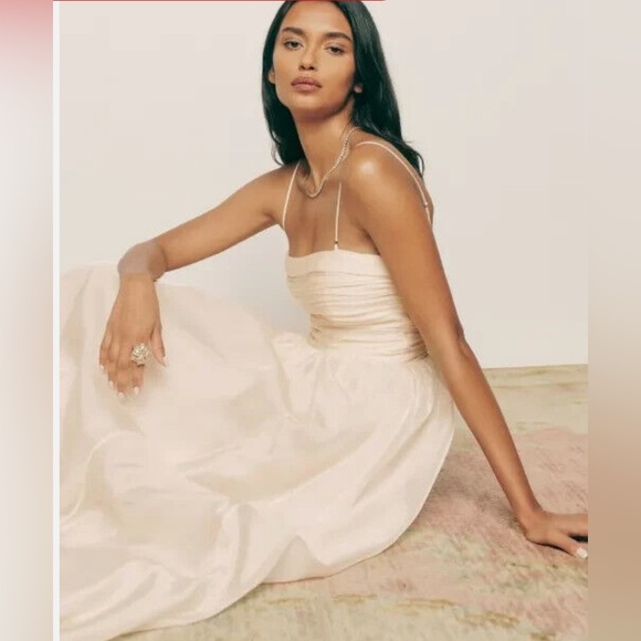 Reformation Kastoria Wedding Cream Maxi Gown Bridal Dress Size 10 NWT - Picture 2 of 6